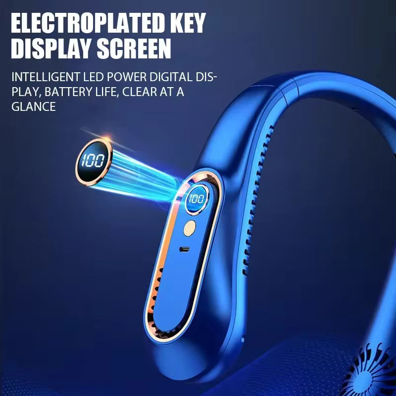 ✨ USB Rechargeable Mini Neck Fan – Hands-Free Cooling Anytime, Anywhere