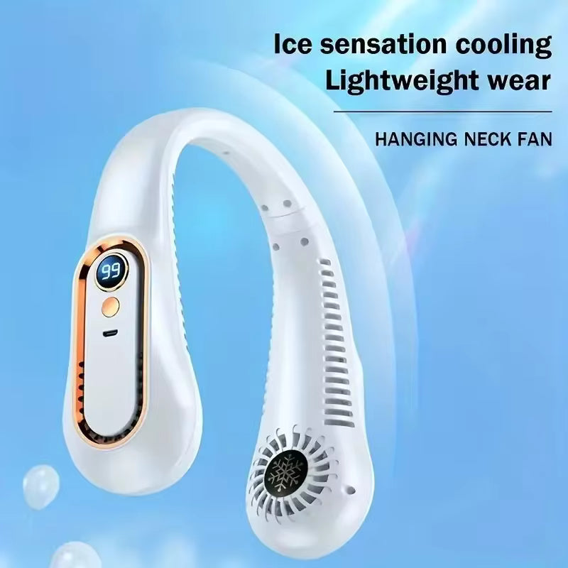 ✨ USB Rechargeable Mini Neck Fan – Hands-Free Cooling Anytime, Anywhere