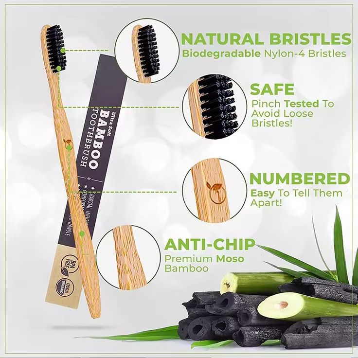 🌿 Eco-Friendly Bamboo Toothbrush Kit – Sustainable Oral Care